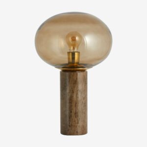 Nordal - BES bordlampe - røgfarvet med marmor - Ø29 Ã H45 cm